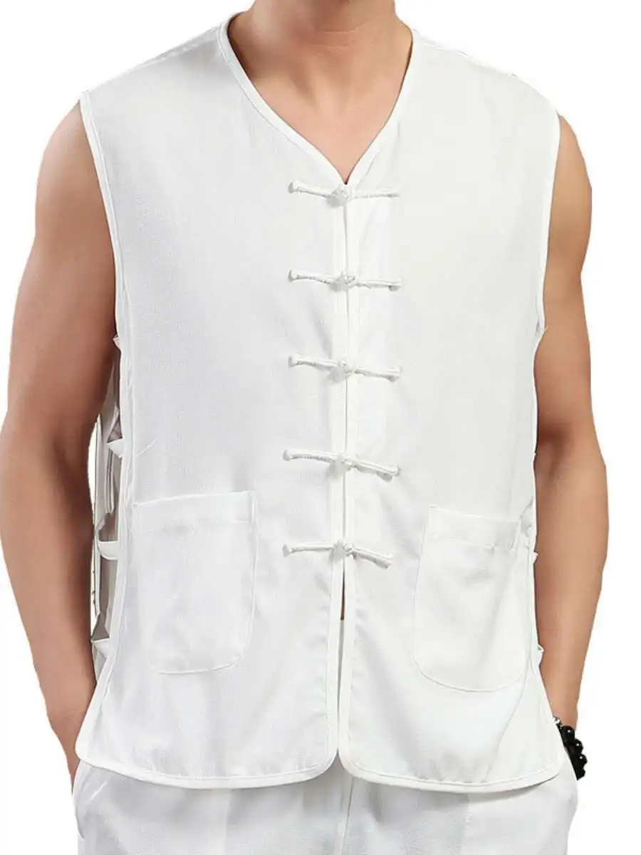 Light Cotton Linen Vest for Men Traditional Chinese Style Summer Fashion Retro Tang Costume Elderly Shirt Casual Ethnic Clothing
Light Cotton Linen Vest for Men Traditional Chinese Style Summer Fashion Retro Tang Costume Elderly Shirt Casual Ethnic Clothing