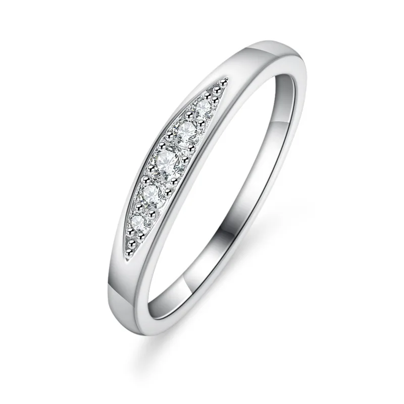 BR Trendy 925 Silver 5-Stone Straight Moissanite Ring for Women, Luxurious Prong Setting Stackable Band, Eternity Wedding Gift
BR Trendy 925 Silver 5-Stone Straight Moissanite Ring for Women, Luxurious Prong Setting Stackable Band, Eternity Wedding Gift