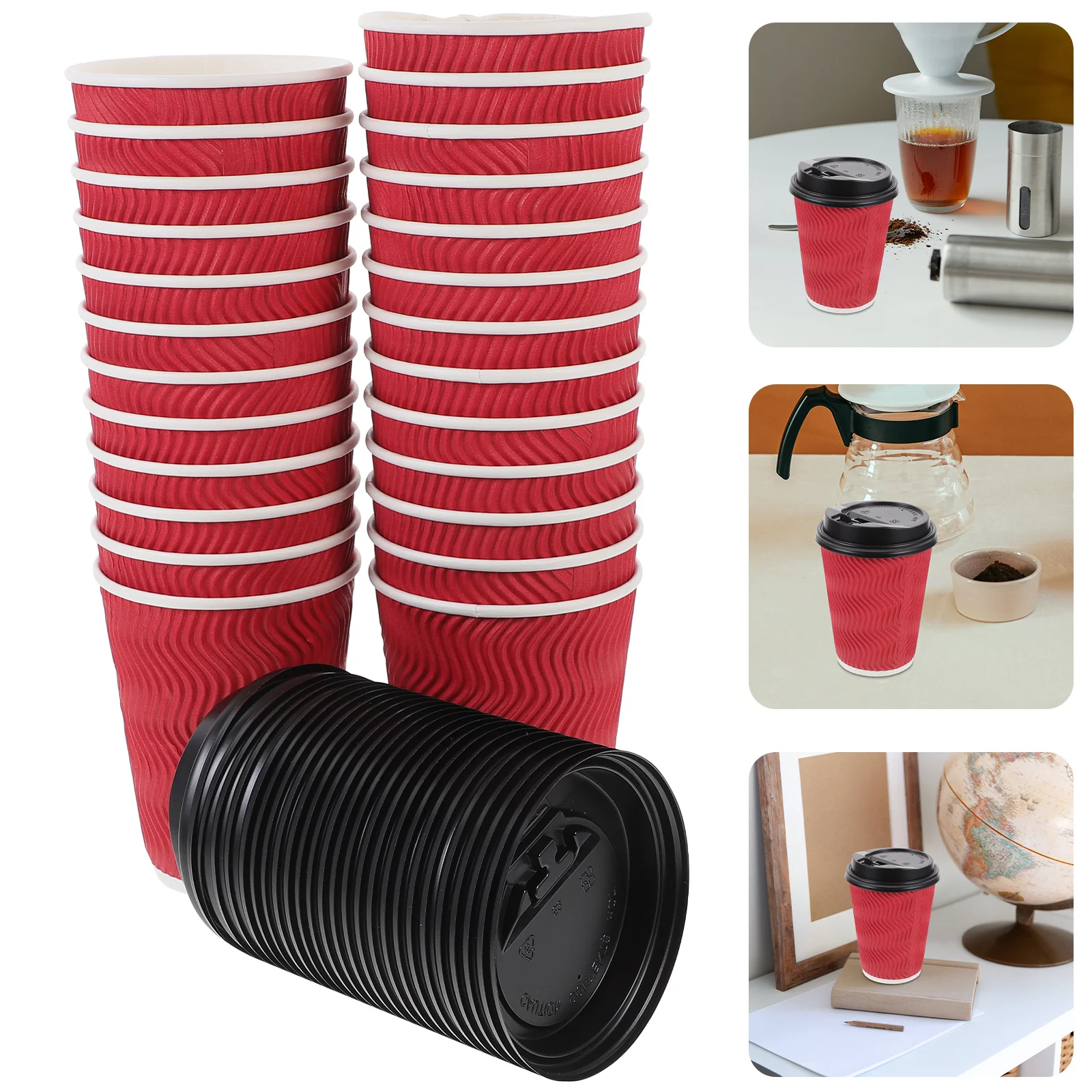 50pcs Corrugated Paper Coffee Cups Double Wall Insulated Takeaway Cup Rosy Disposable Tableware For Tea Espresso Kitchen Bar
50pcs Corrugated Paper Coffee Cups Double Wall Insulated Takeaway Cup Rosy Disposable Tableware For Tea Espresso Kitchen Bar