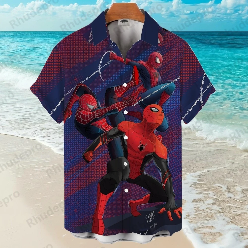 Disney New 2025 Spider-Man Superhero Cartoon 3D Printed Men's Hawaiian Shirt Lapel Short Sleeve Street Style Slim Fit
Disney New 2025 Spider-Man Superhero Cartoon 3D Printed Men's Hawaiian Shirt Lapel Short Sleeve Street Style Slim Fit
