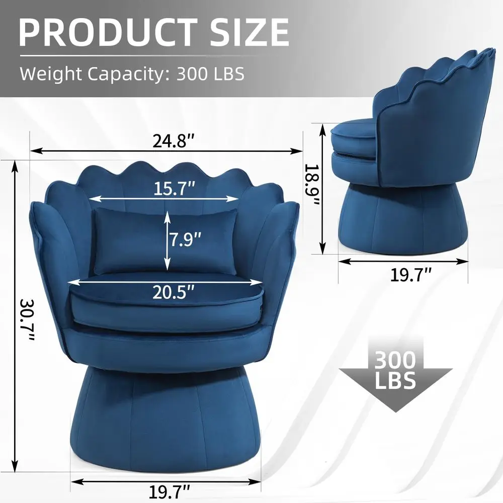 Barrel Chairs Set of 2, Small Accent Armchair, Navy Blue Velvet holstered, MidCentury Modern Style, for Living Room Bedroom W
Barrel Chairs Set of 2, Small Accent Armchair, Navy Blue Velvet holstered, MidCentury Modern Style, for Living Room Bedroom W