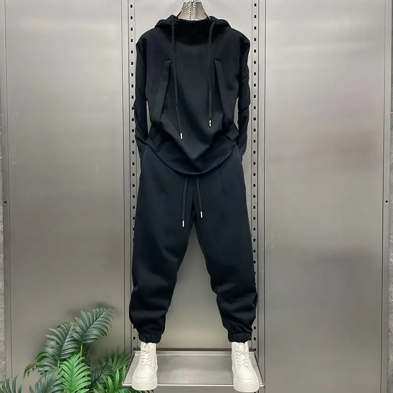 2026 Мужской повседневный спортивный комплект, весенне-осенний модный свободный комплект с капюшоном и длинными рукавами, длинные брюки, толстовка и спортивные штаны, комплект из двух предметов
2026 Мужской повседневный спортивный комплект, весенне-осенний модный свободный комплект с капюшоном и длинными рукавами, длинные брюки, толстовка и спортивные штаны, комплект из двух предметов