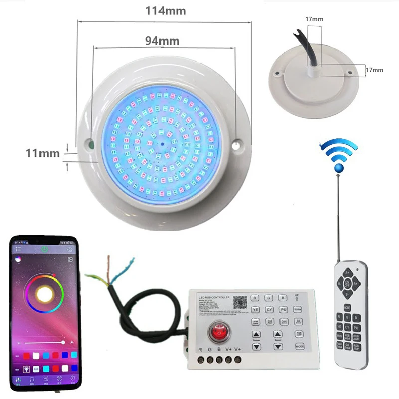 LED Pool Lighting 40W Bathtub Swimming Lamp Bluetooth app With Remote DC12V Underwater Waterproof Outdoor/indoor Landscape Light
LED Pool Lighting 40W Bathtub Swimming Lamp Bluetooth app With Remote DC12V Underwater Waterproof Outdoor/indoor Landscape Light