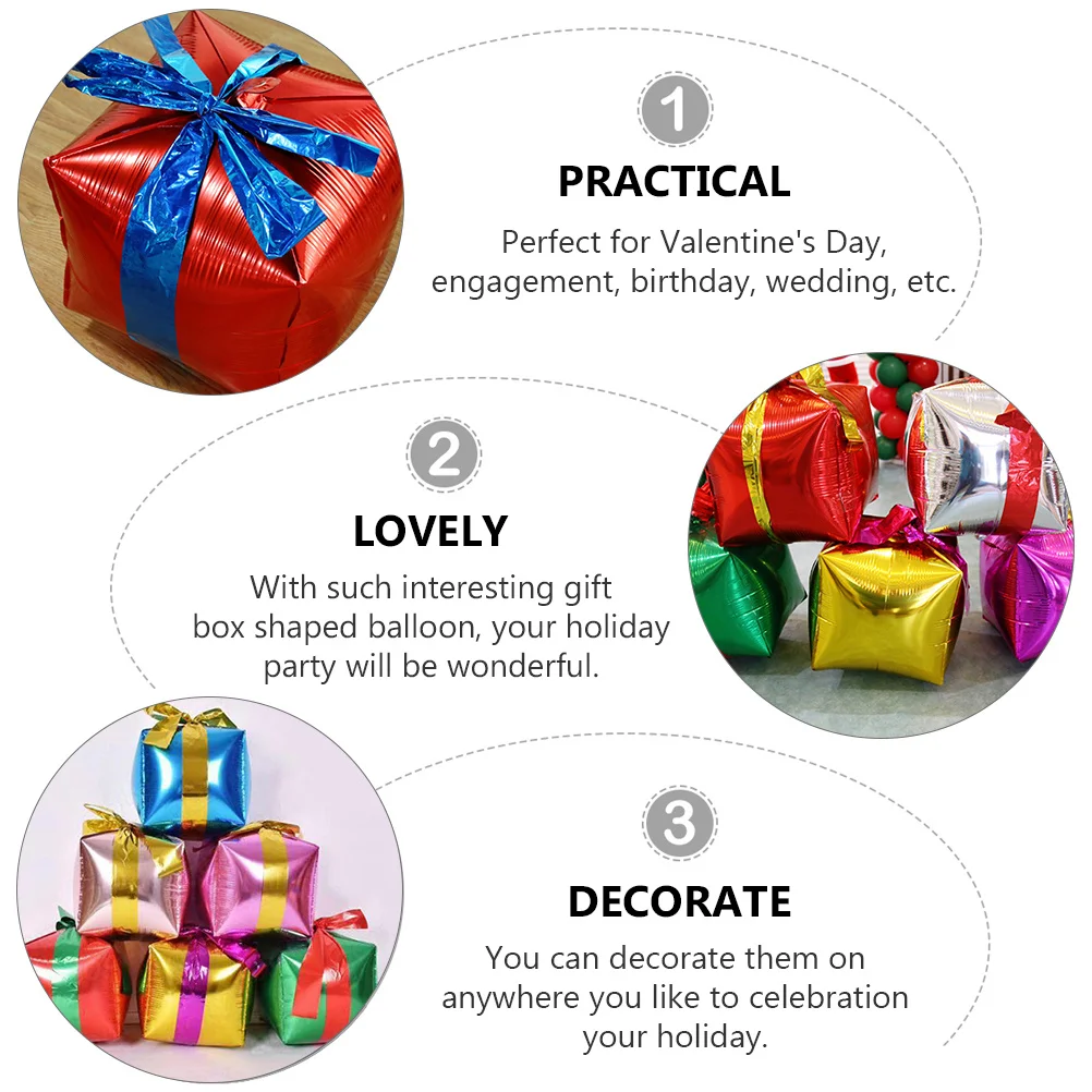 4Pcs Aluminum Film Square Gift Box Balloons Party Decoration Creative Balloon Ornament for Christmas New Year Holiday
4Pcs Aluminum Film Square Gift Box Balloons Party Decoration Creative Balloon Ornament for Christmas New Year Holiday