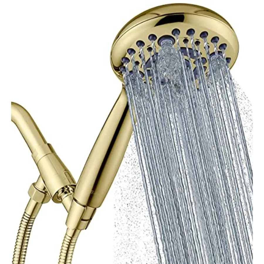 Handheld Shower Head High Pressure 6 Spray Settings, Detachable Hand Held Showerhead 4.9 Inch Face with Extra Long Flexible Hos
Handheld Shower Head High Pressure 6 Spray Settings, Detachable Hand Held Showerhead 4.9 Inch Face with Extra Long Flexible Hos