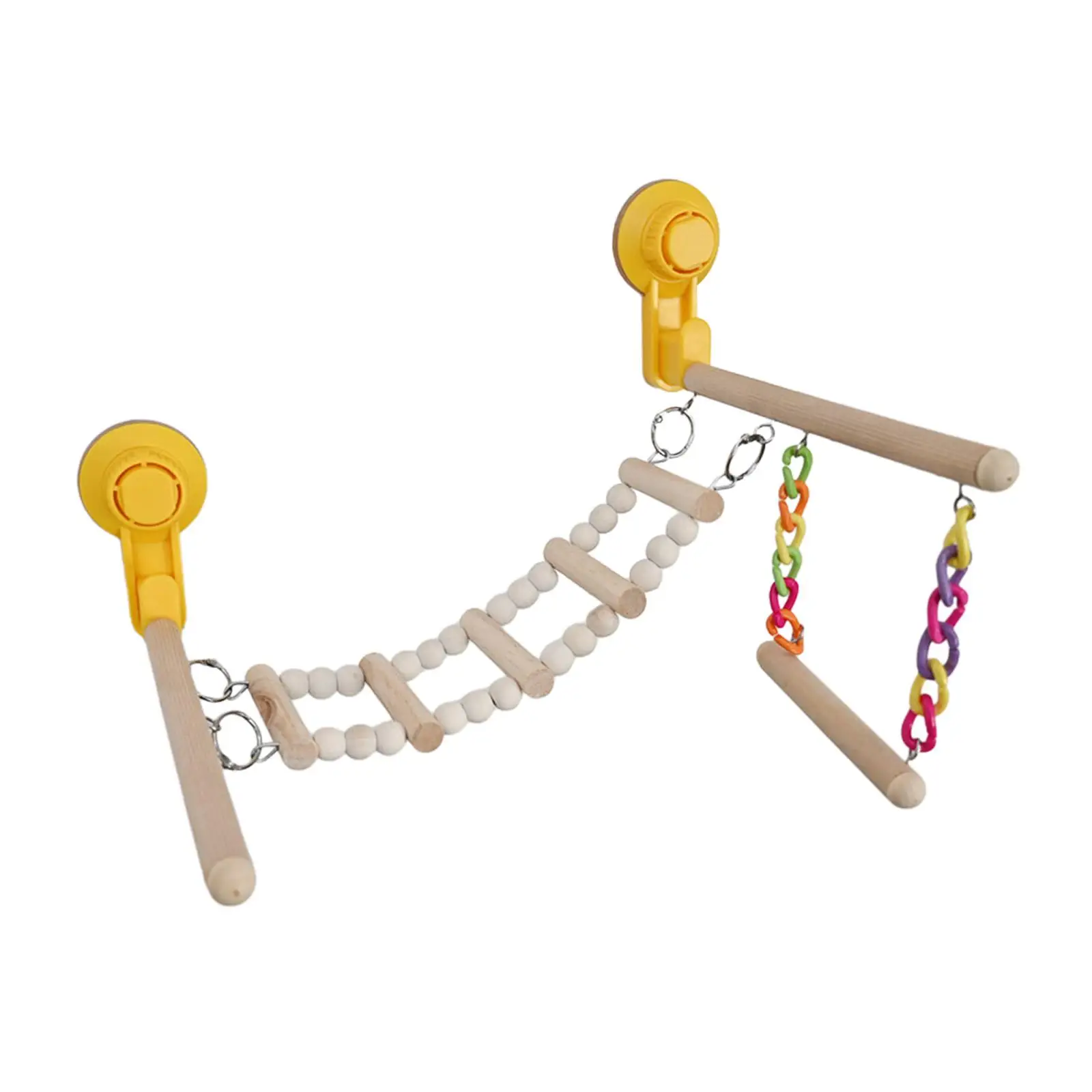 Suction Cup Wood Perch Toy Climbing Ladder Exercise Toy Parrot Stand for Bluebirds Budgie Lovebird Hummingbird
Suction Cup Wood Perch Toy Climbing Ladder Exercise Toy Parrot Stand for Bluebirds Budgie Lovebird Hummingbird