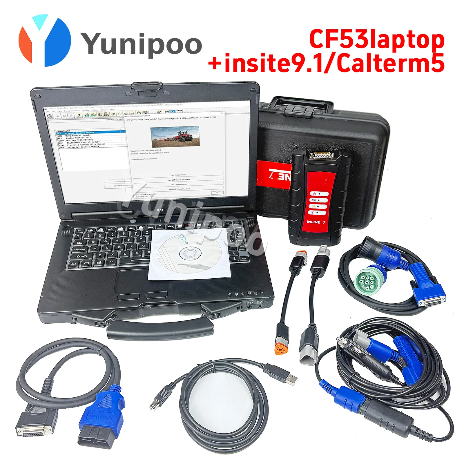 Inline 7 Data Link Adapter Diagnostic Kit with CF53 Laptop and Insite 9.3 Software for Diesel Truck and Engine
Inline 7 Data Link Adapter Diagnostic Kit with CF53 Laptop and Insite 9.3 Software for Diesel Truck and Engine