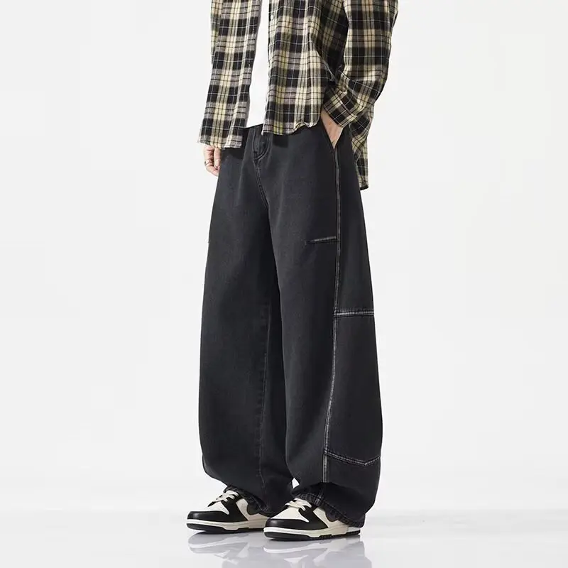 Retro American Washed Wide Leg Men's Jeans Spring 2026 New Decomposition Design Versatile Knife Pants Casual Fit
Retro American Washed Wide Leg Men's Jeans Spring 2026 New Decomposition Design Versatile Knife Pants Casual Fit