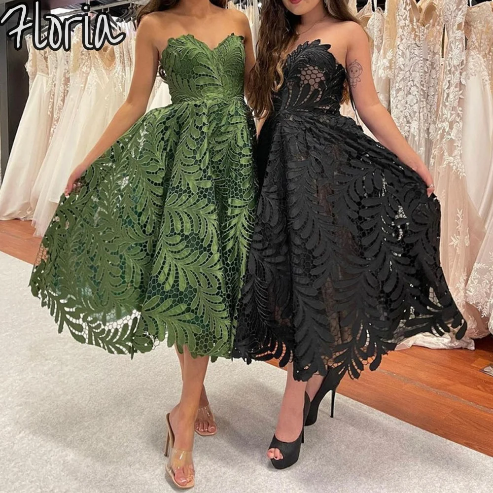 Simple White Sweetheart Leaves Lace A-Line Wedding Dresses Elegant Off The Shouder Bridal Dress Tea Length Prom Dress For Women
Simple White Sweetheart Leaves Lace A-Line Wedding Dresses Elegant Off The Shouder Bridal Dress Tea Length Prom Dress For Women