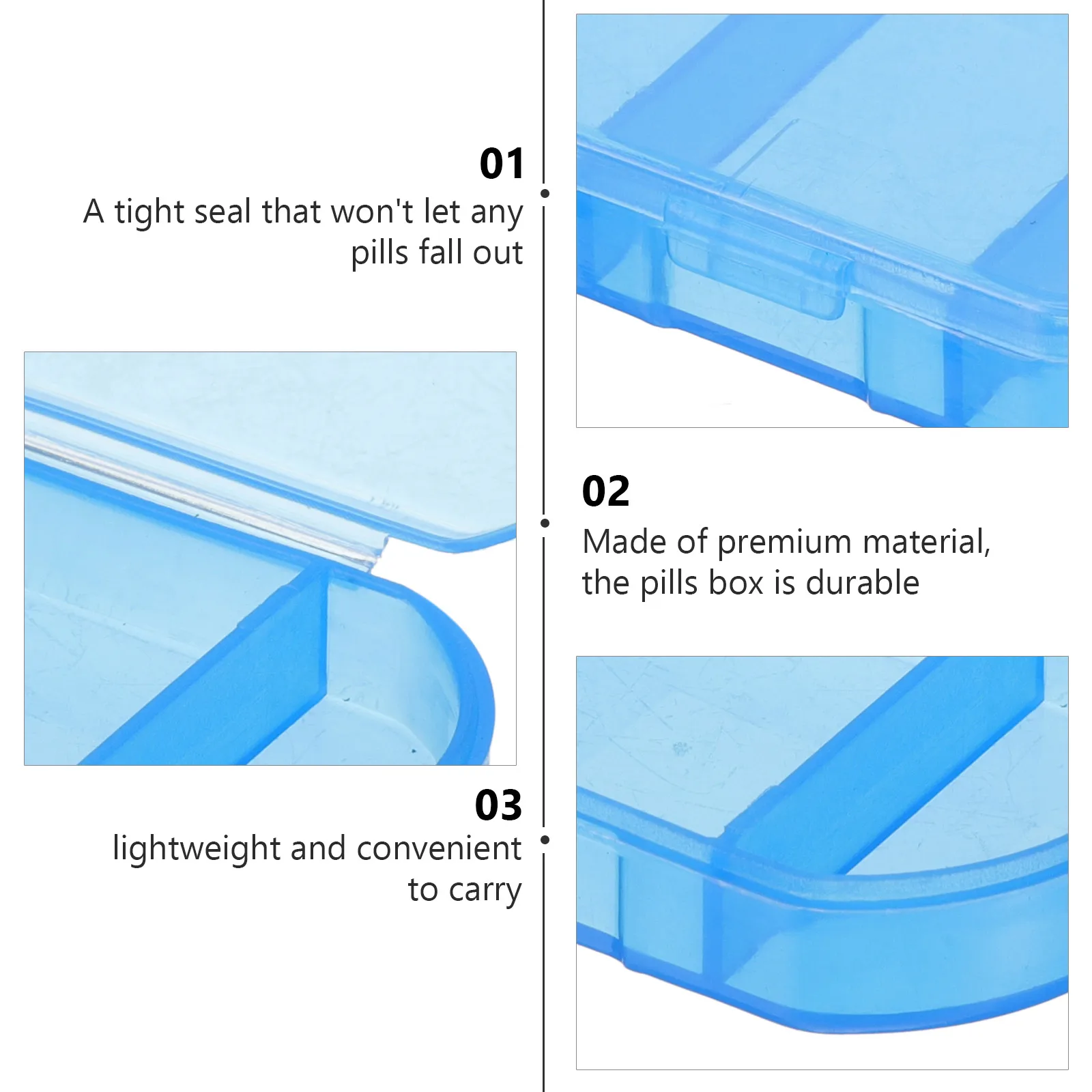 7 Pcs Portable Pill Box Container Purse Case Boxes Carrier for Travel Size Organizer Medicine Small Keeper Waterproof
7 Pcs Portable Pill Box Container Purse Case Boxes Carrier for Travel Size Organizer Medicine Small Keeper Waterproof