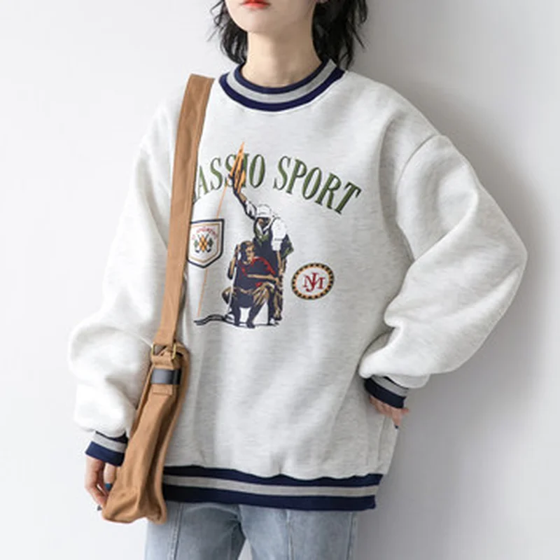 Autumn Letter Cartoon Print Sweatshirts Women Hoodies 2023 New Loose Casual Cute Cotton O Neck Tops Warm Long Sleeve Female
Autumn Letter Cartoon Print Sweatshirts Women Hoodies 2023 New Loose Casual Cute Cotton O Neck Tops Warm Long Sleeve Female