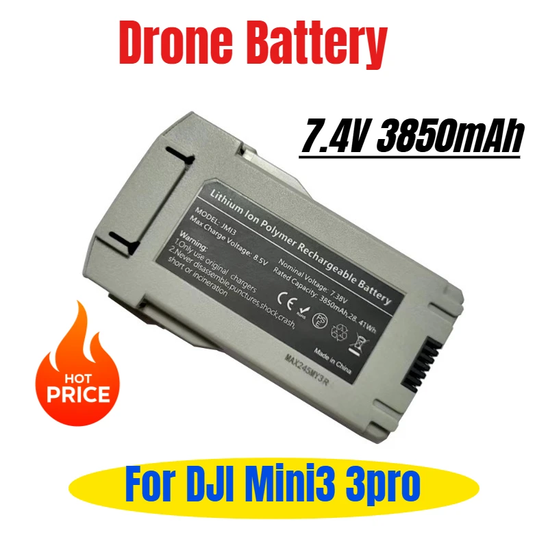 7.4V 3850mAh for DJI Mini3 3pro Drone Battery
7.4V 3850mAh for DJI Mini3 3pro Drone Battery