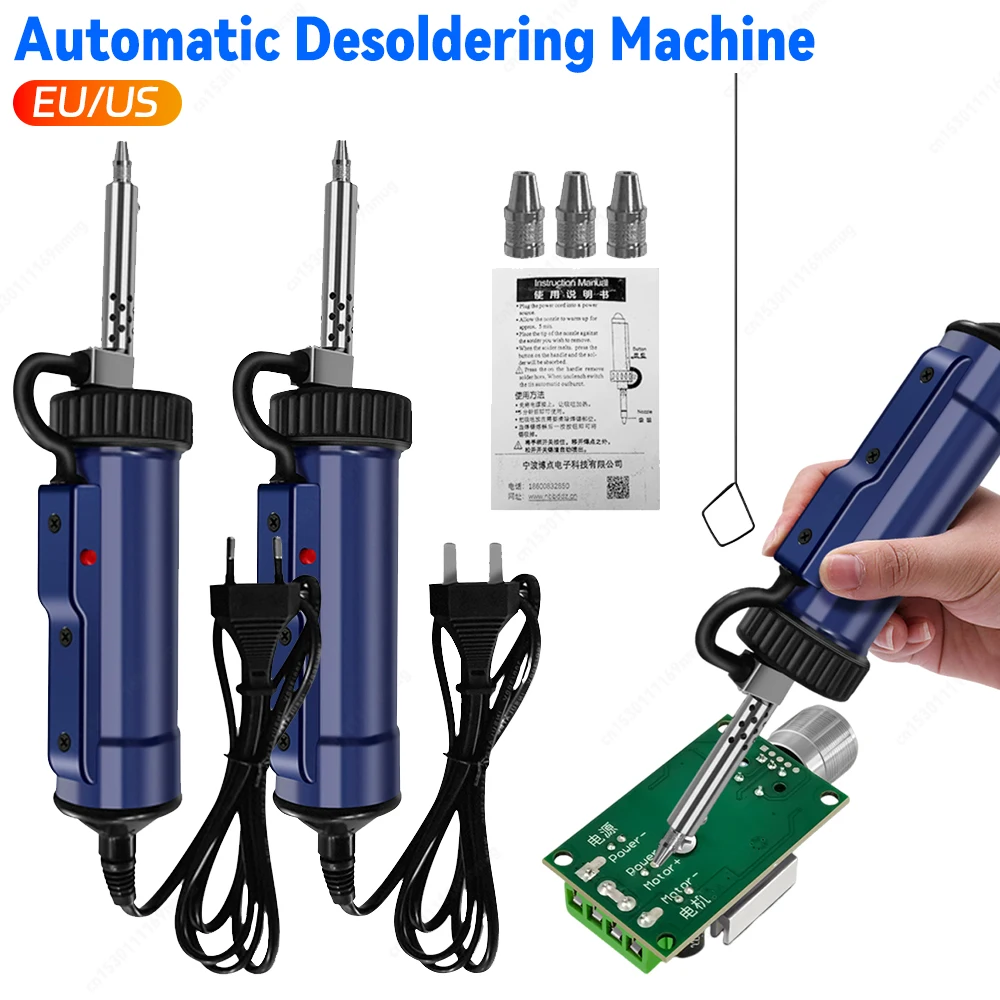 BBT-580 Automatic Vacuum Desoldering Pump AC 110V/220V Vacuum Solder Sucker 30W with 3 Suction Tip for Tin Removal and Soldering
BBT-580 Automatic Vacuum Desoldering Pump AC 110V/220V Vacuum Solder Sucker 30W with 3 Suction Tip for Tin Removal and Soldering