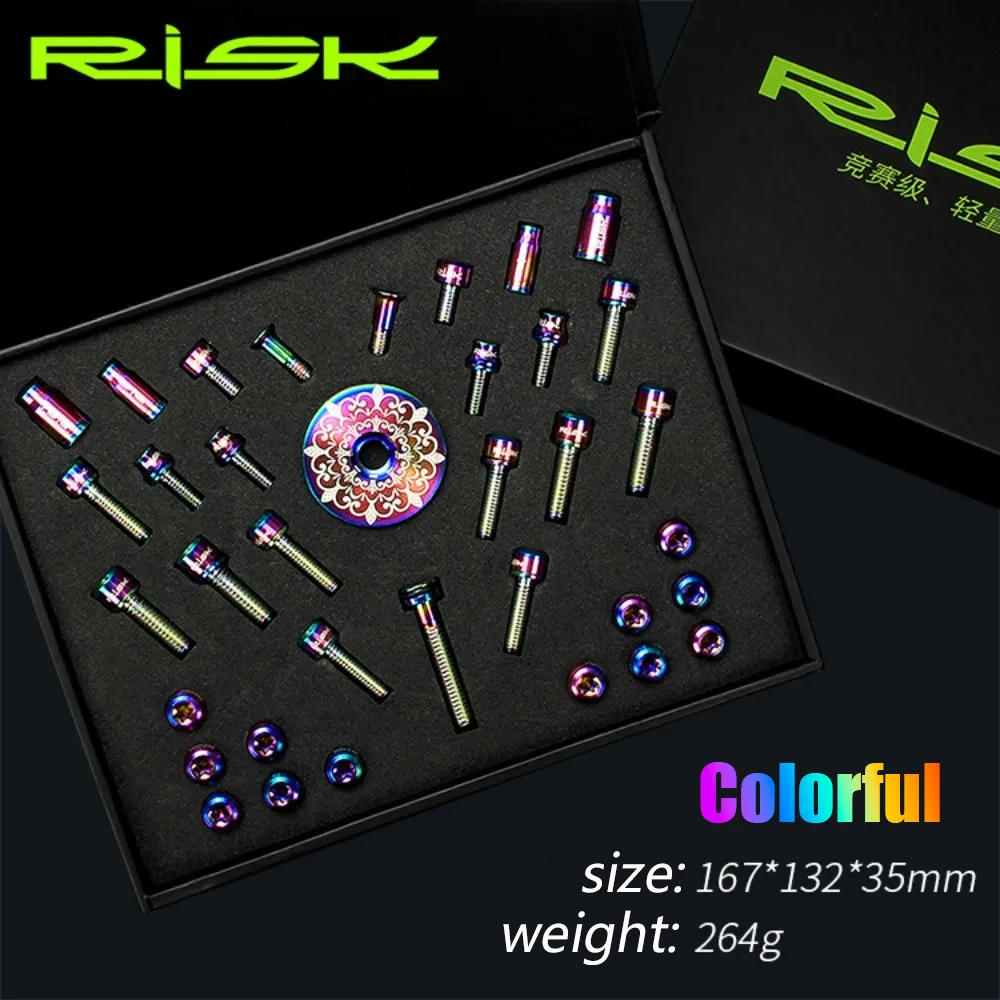 RISK 36pcs/Set Titanium Alloy Bicycle Parts Brake Bicycle Derailleur System Screw Bolt Set for Shimano Ultegra R8000
RISK 36pcs/Set Titanium Alloy Bicycle Parts Brake Bicycle Derailleur System Screw Bolt Set for Shimano Ultegra R8000