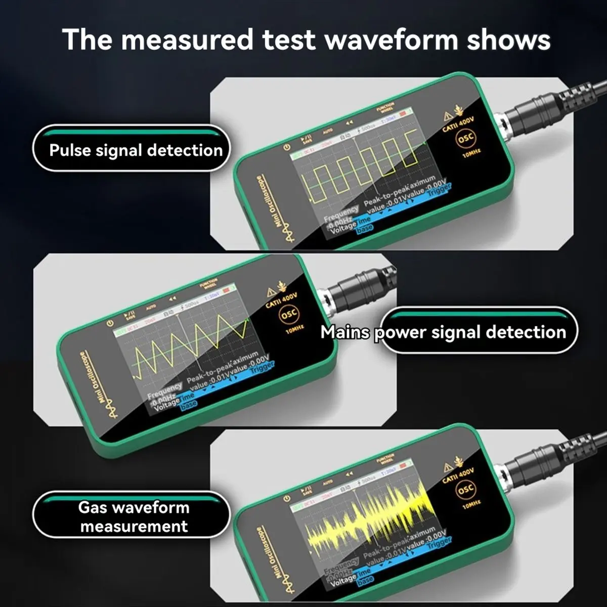 A26Z 10MHz Handheld Mini Oscilloscope Color Screen Real-Time Waveform Display Portable for Home Repair Electronic Testing
A26Z 10MHz Handheld Mini Oscilloscope Color Screen Real-Time Waveform Display Portable for Home Repair Electronic Testing