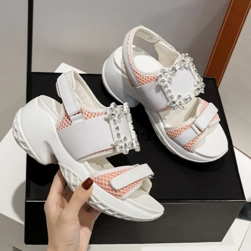 New Women Sandals Exquisite Rhinestone Sports Sandals for Woman Comfortable Vacation Casual Shoes Designer Shoes Sandalias Mujer
New Women Sandals Exquisite Rhinestone Sports Sandals for Woman Comfortable Vacation Casual Shoes Designer Shoes Sandalias Mujer