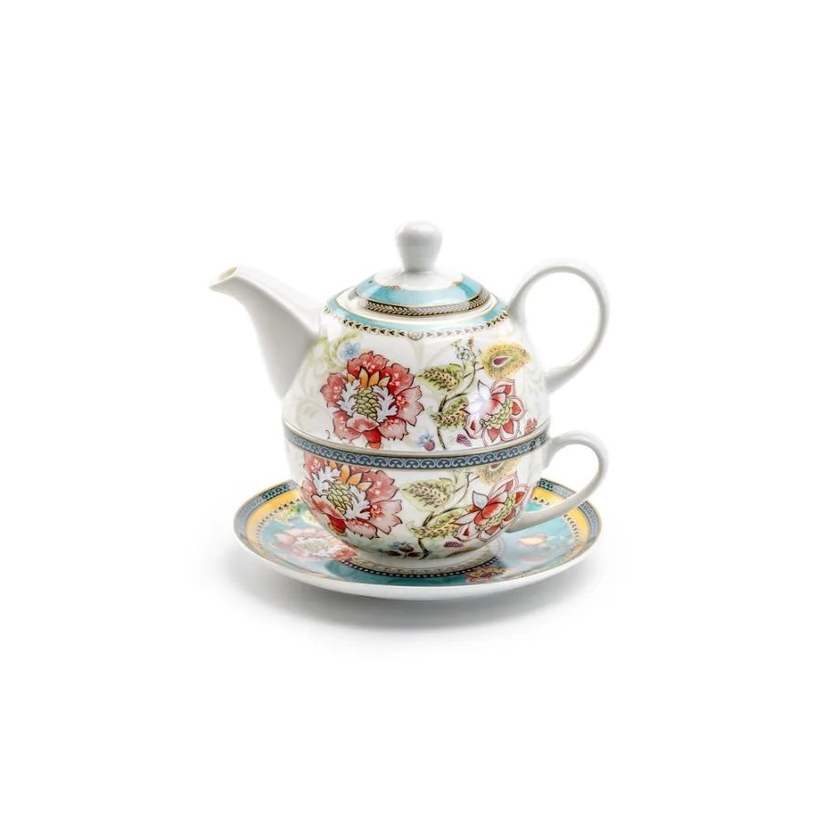 Grace Teaware Trellis Blue Gold Fine Porcelain Tea For One Set
Grace Teaware Trellis Blue Gold Fine Porcelain Tea For One Set