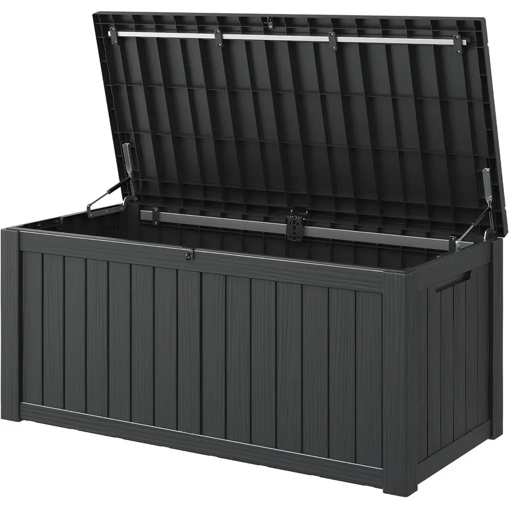 150 Gallon Weather-Resistant Outdoor Storage Box with Lock, Ideal for Patio, Garden, and Pool Supplies
150 Gallon Weather-Resistant Outdoor Storage Box with Lock, Ideal for Patio, Garden, and Pool Supplies