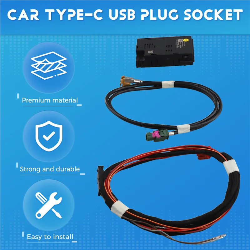 Front Console USB Ports TYPE-C Plug Socket With Wiring For VW ID4 ID6 For Skoda 2GD035736 2GD 035 736 
Front Console USB Ports TYPE-C Plug Socket With Wiring For VW ID4 ID6 For Skoda 2GD035736 2GD 035 736