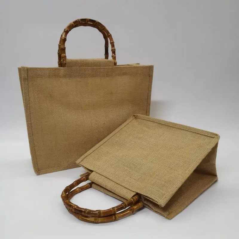 Eco Reusable Jute Linen Shopping Tote Bags Women Handbag with Handles
Eco Reusable Jute Linen Shopping Tote Bags Women Handbag with Handles