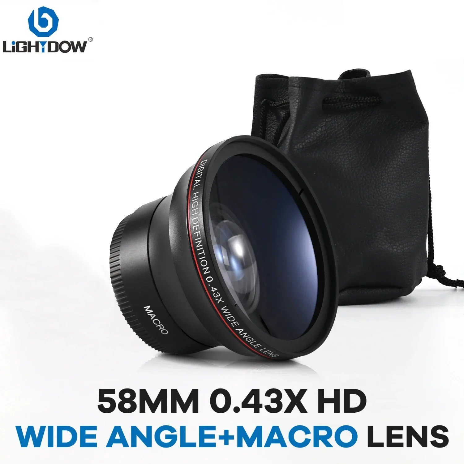 Lightdow 58MM 0.43x HD Super Wide Angle Lens 0.43x With Macro Portion Affiliated Lens for Cannon Nikon Sony Camera Lens
Lightdow 58MM 0.43x HD Super Wide Angle Lens 0.43x With Macro Portion Affiliated Lens for Cannon Nikon Sony Camera Lens