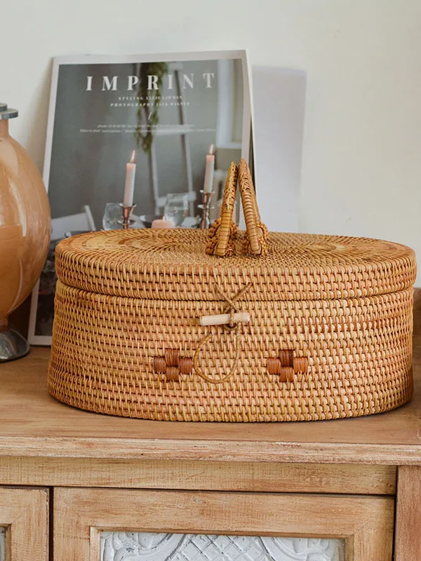 Modern round Handheld Wicker Tea Table Decorative Accessories Remote Control Organizer Desktop Decoration Storage Basket
Modern round Handheld Wicker Tea Table Decorative Accessories Remote Control Organizer Desktop Decoration Storage Basket