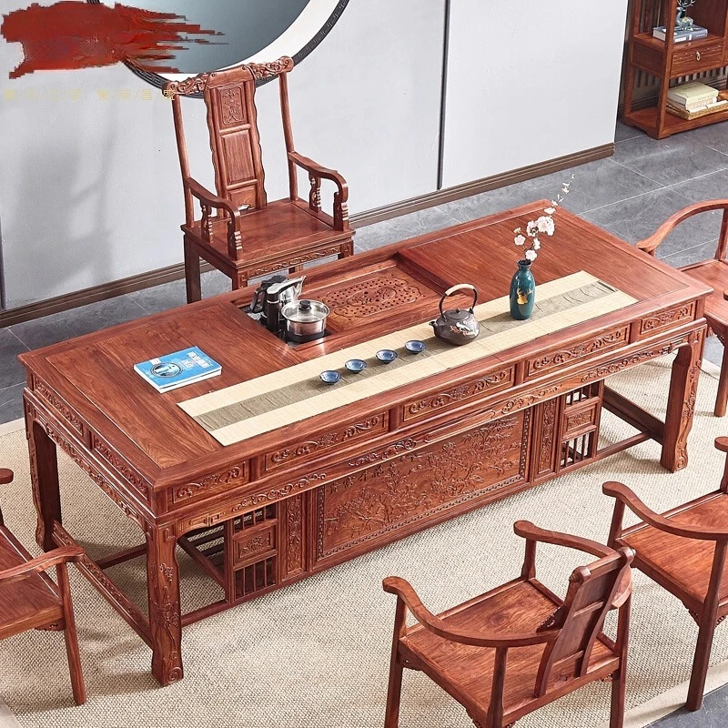 Changshengji mahogany tea table hedgehog red sandalwood rosewood coffee table solid wood large size Chinese kung fu tea table
Changshengji mahogany tea table hedgehog red sandalwood rosewood coffee table solid wood large size Chinese kung fu tea table