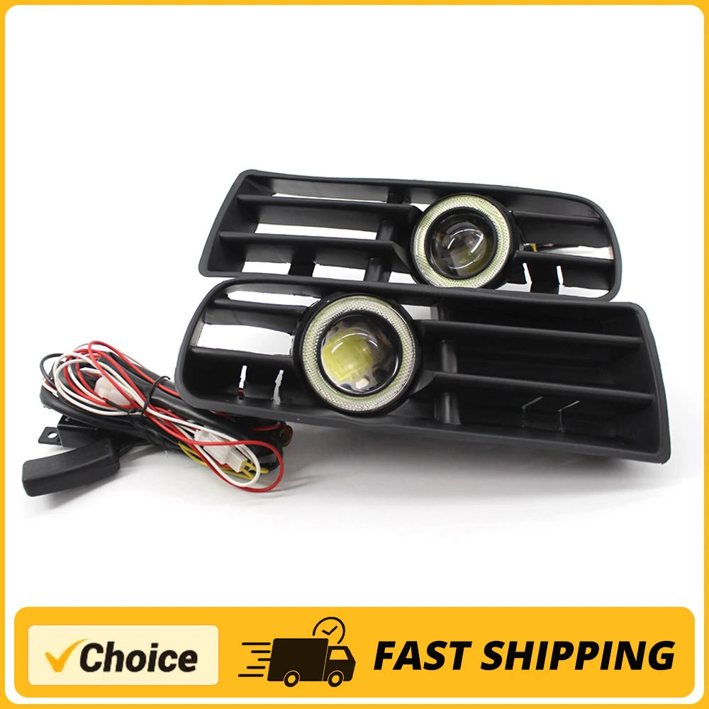 1 Pair Auto Car Fog Light Angel Eyes Lamp LED Running Fog Light With Front Bumper Grilles Replacement For Golf 4 1998-2004
1 Pair Auto Car Fog Light Angel Eyes Lamp LED Running Fog Light With Front Bumper Grilles Replacement For Golf 4 1998-2004