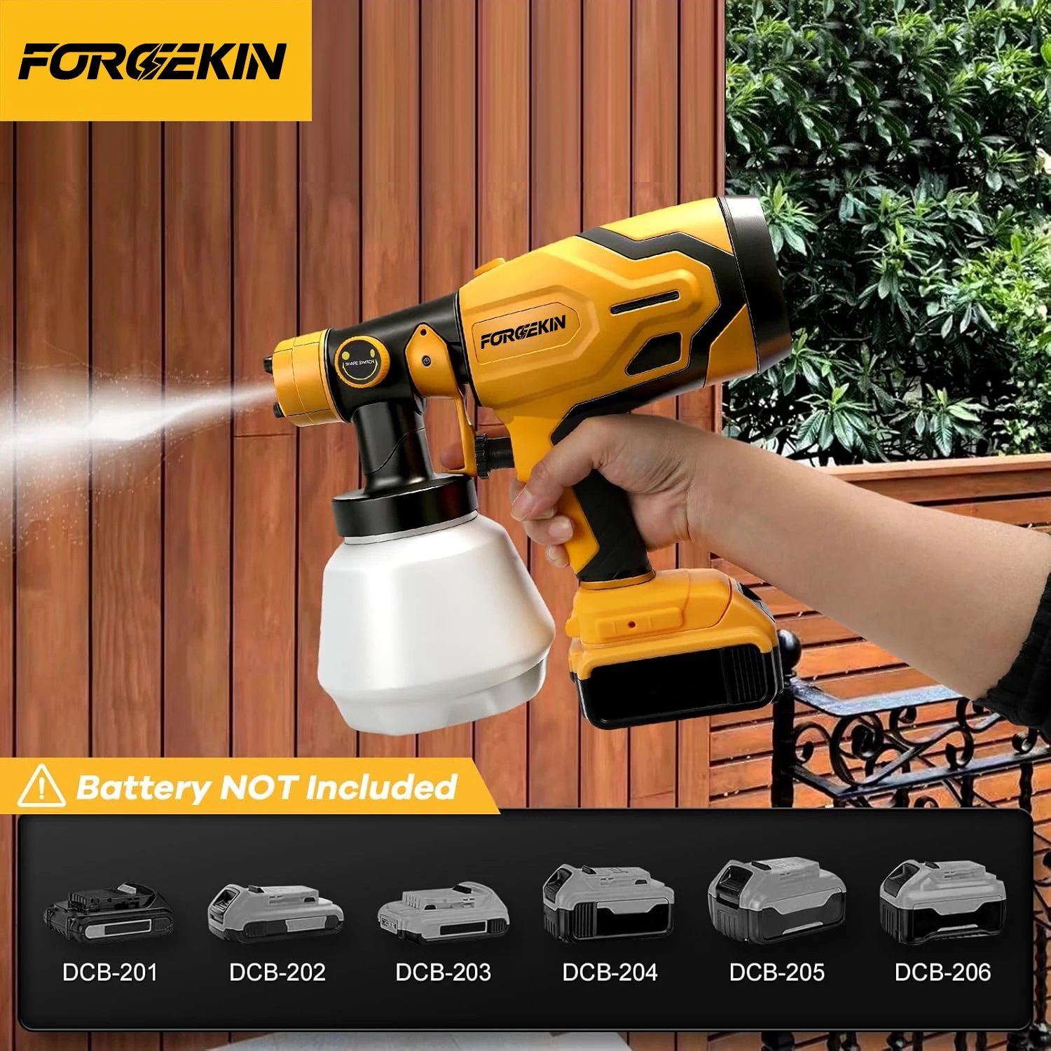 FORGEKIN Electric spray gun, lithium battery spray gun, electric spray can, spray gun oil For DEWALT battery PIN
FORGEKIN Electric spray gun, lithium battery spray gun, electric spray can, spray gun oil For DEWALT battery PIN