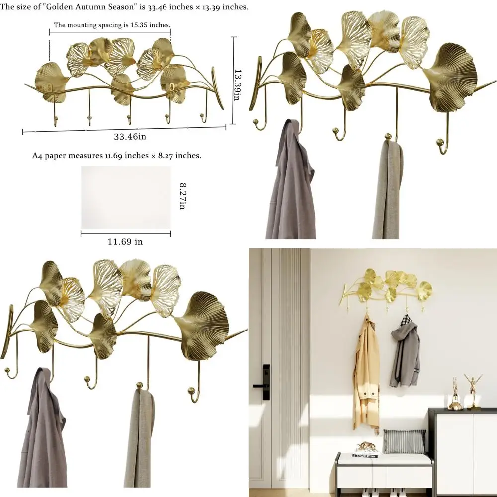 Набор из 5 настенных крючков «Осенние листья», сверхпрочная вешалка для одежды с крепежом и клеевой основой, декоративная вешалка для прихожей
Набор из 5 настенных крючков «Осенние листья», сверхпрочная вешалка для одежды с крепежом и клеевой основой, декоративная вешалка для прихожей