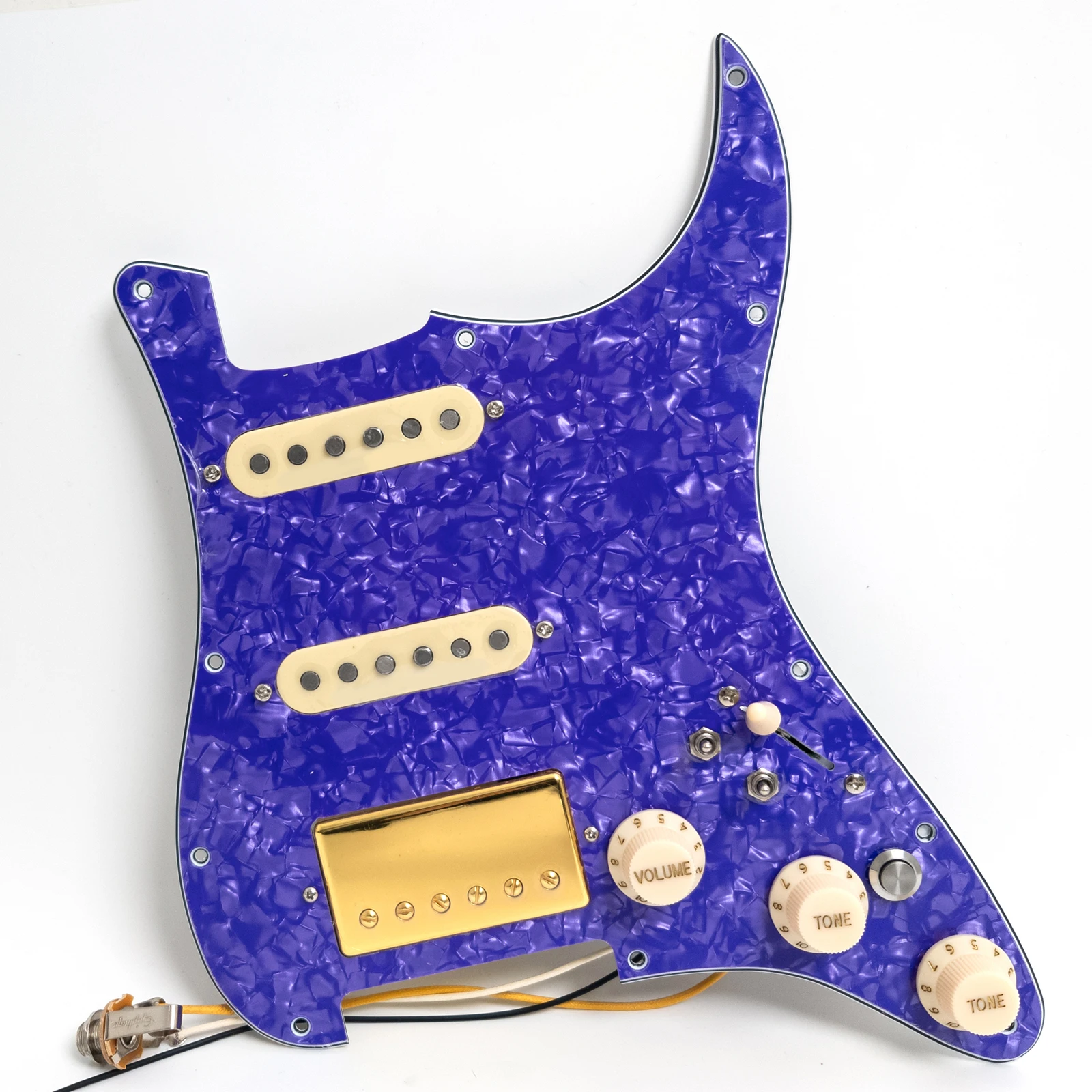 Guitar Prewired Loaded Pickguard Set,with SSH Alnico 5 Humbucker Pickups Set for ST Electric Guitars Replacement Parts
Guitar Prewired Loaded Pickguard Set,with SSH Alnico 5 Humbucker Pickups Set for ST Electric Guitars Replacement Parts