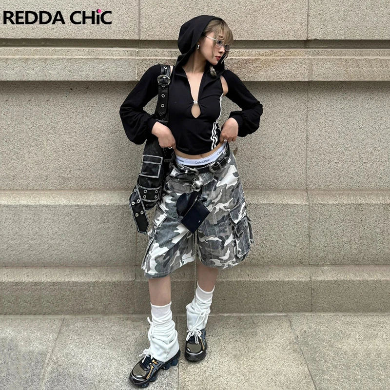 Женские камуфляжные брюки-карго REDDACHiC, повседневные винтажные джинсовые шорты серого цвета с множеством карманов и высокой талией и широкими штанинами, Y2k
Женские камуфляжные брюки-карго REDDACHiC, повседневные винтажные джинсовые шорты серого цвета с множеством карманов и высокой талией и широкими штанинами, Y2k