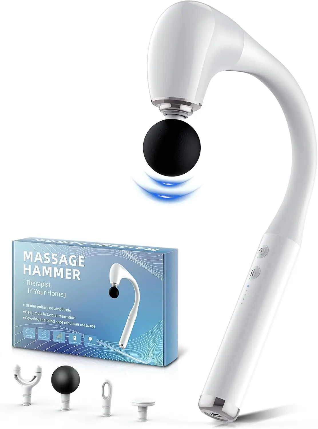 Deep Tissue Massage Gun with Extended Handle, 10mm Amplitude, Portable for Pain Relief
Deep Tissue Massage Gun with Extended Handle, 10mm Amplitude, Portable for Pain Relief