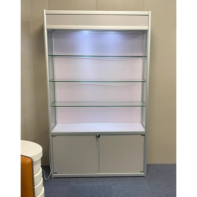 Retail shop interior design glass showcase cabinet lockable wall cabinet aluminum frame jewelry display glass cabinet
Retail shop interior design glass showcase cabinet lockable wall cabinet aluminum frame jewelry display glass cabinet
