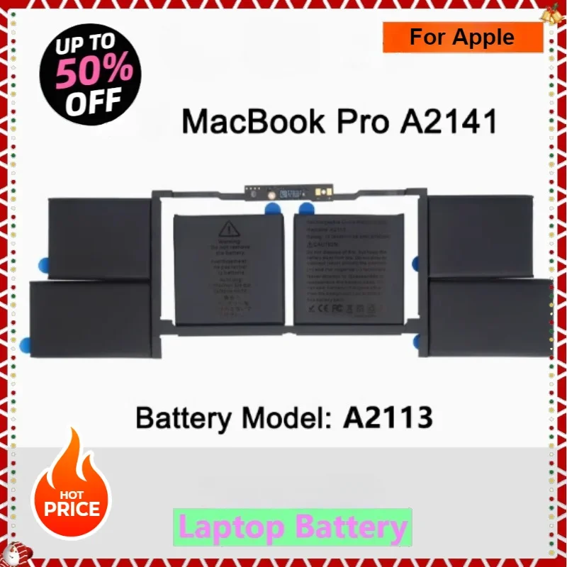 New A2113 Laptop Battery for Apple Macbook Pro A2141 16'' 2019 MVVJ2 MVVL2 MVVM2 610-00533 High-Capacity Replacement Batteries
New A2113 Laptop Battery for Apple Macbook Pro A2141 16'' 2019 MVVJ2 MVVL2 MVVM2 610-00533 High-Capacity Replacement Batteries