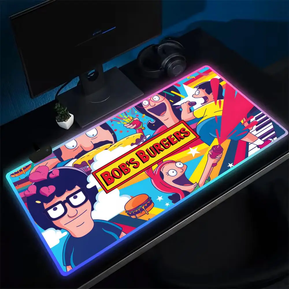 12B-Bobs B-Burgers Mouse Pad Anime Gaming Mouse Pad LED Table Pads Backlit Rubber Desktop XXL Mousepad RGB Desk Mats
12B-Bobs B-Burgers Mouse Pad Anime Gaming Mouse Pad LED Table Pads Backlit Rubber Desktop XXL Mousepad RGB Desk Mats