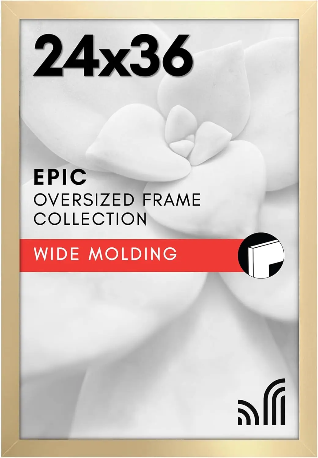 24x36 Gold Poster Frame with Plexiglass - Wide Photo Frame for Wall Display - Vertical/Horizontal Hanging
24x36 Gold Poster Frame with Plexiglass - Wide Photo Frame for Wall Display - Vertical/Horizontal Hanging