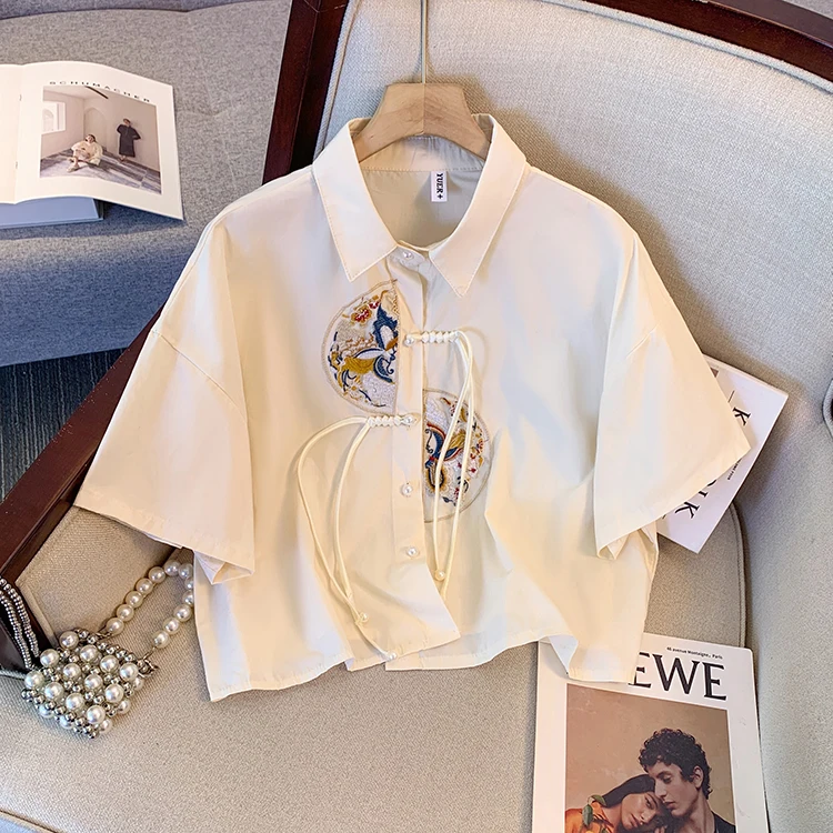 Новая летняя женская блузка в корейском стиле с тяжелой вышивкой, свободного кроя, больших размеров, для повседневной носки
Новая летняя женская блузка в корейском стиле с тяжелой вышивкой, свободного кроя, больших размеров, для повседневной носки