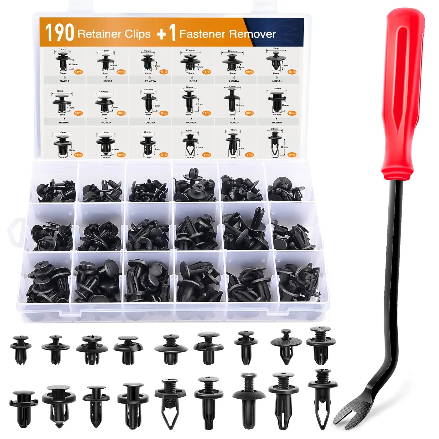 Boxed snap-in car door buckle nylon rivet car core nail front and rear bar water tank guard inner buckle
Boxed snap-in car door buckle nylon rivet car core nail front and rear bar water tank guard inner buckle