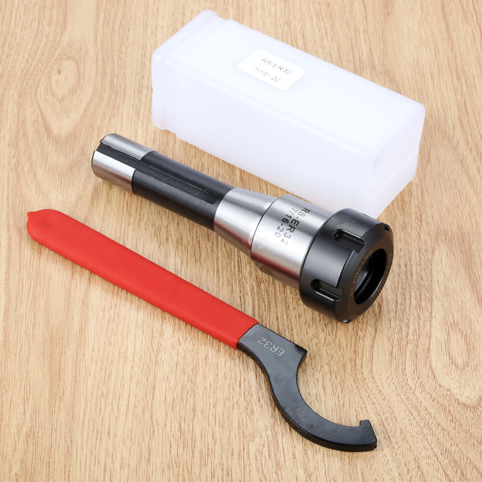 New ER32 Hook Wrench Spanner R8-ER32 7/16 Collet Chuck Holder & 1Pc ER32 Hook Wrench Spanner Spring Clamping Nut CNC Tool Holder
New ER32 Hook Wrench Spanner R8-ER32 7/16 Collet Chuck Holder & 1Pc ER32 Hook Wrench Spanner Spring Clamping Nut CNC Tool Holder