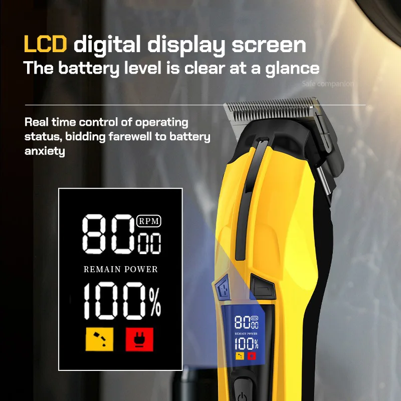 Набор электрических машинок для стрижки волос, 6800 об/мин, триммер для волос, цифровой дисплей DLC, 2000 мАч, BRDCLIP, парикмахерская, машина Fade Blade Type-C, зарядка
Набор электрических машинок для стрижки волос, 6800 об/мин, триммер для волос, цифровой дисплей DLC, 2000 мАч, BRDCLIP, парикмахерская, машина Fade Blade Type-C, зарядка