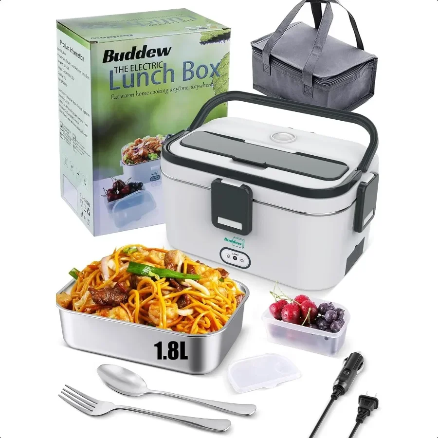Electric Lunch Box 80W Food Heater 1.8L Large Capacity Heated Lunch Box 3 in 1 12V 24V 110V Portable Lunch Warmer for Car Truck
Electric Lunch Box 80W Food Heater 1.8L Large Capacity Heated Lunch Box 3 in 1 12V 24V 110V Portable Lunch Warmer for Car Truck