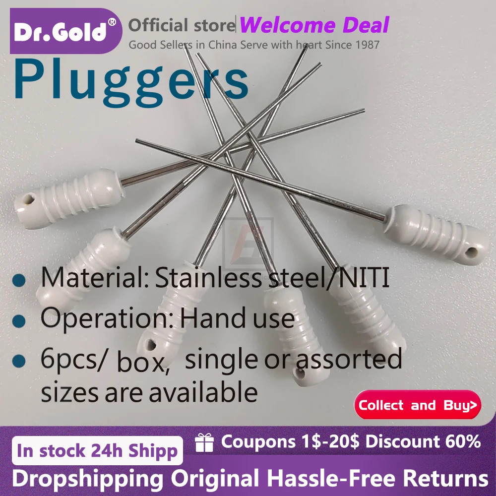 100Boxes 6pcs/box Dental Instrument Tapered Finger Hand Use Pluggers Files Endondontic Root Canal Stainless Steel Dentist Tool
100Boxes 6pcs/box Dental Instrument Tapered Finger Hand Use Pluggers Files Endondontic Root Canal Stainless Steel Dentist Tool