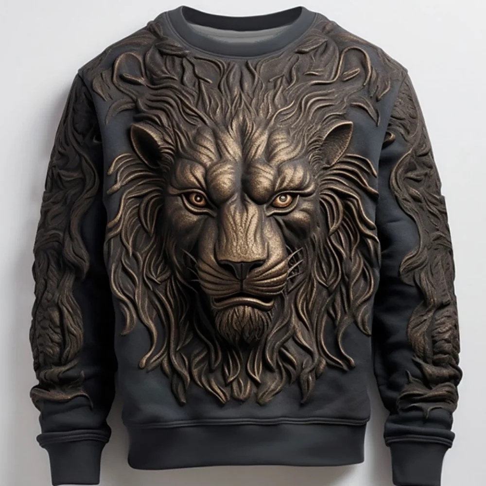 2023 Lion Print Sweatshirt For Mens Long Sleeve Top 3D Beast Graphic Clothing Oversized O Neck Pullover Casual Men's Hoodies New
2023 Lion Print Sweatshirt For Mens Long Sleeve Top 3D Beast Graphic Clothing Oversized O Neck Pullover Casual Men's Hoodies New