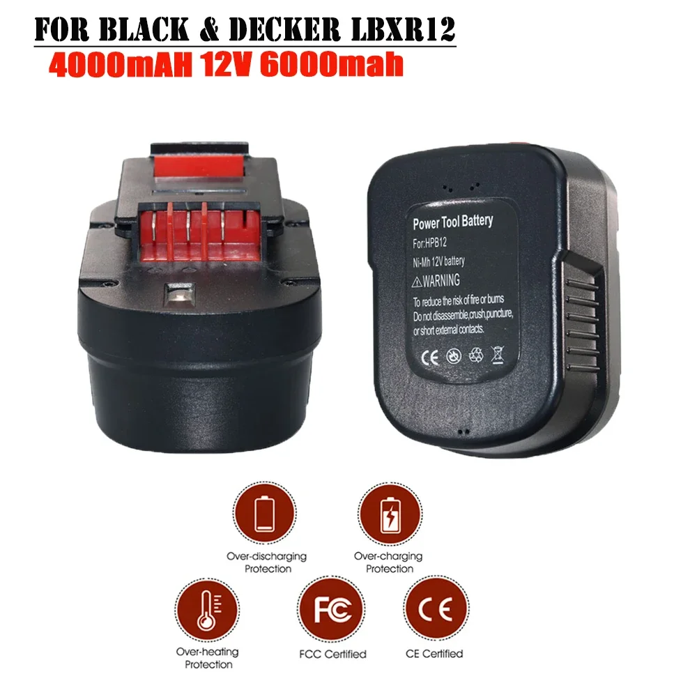 Аккумуляторная батарея для Black & Decker, 12 В 4000/6000 мАч, A12 A12EX FSB12 FS120B A1712 HP12K HP12
Аккумуляторная батарея для Black & Decker, 12 В 4000/6000 мАч, A12 A12EX FSB12 FS120B A1712 HP12K HP12