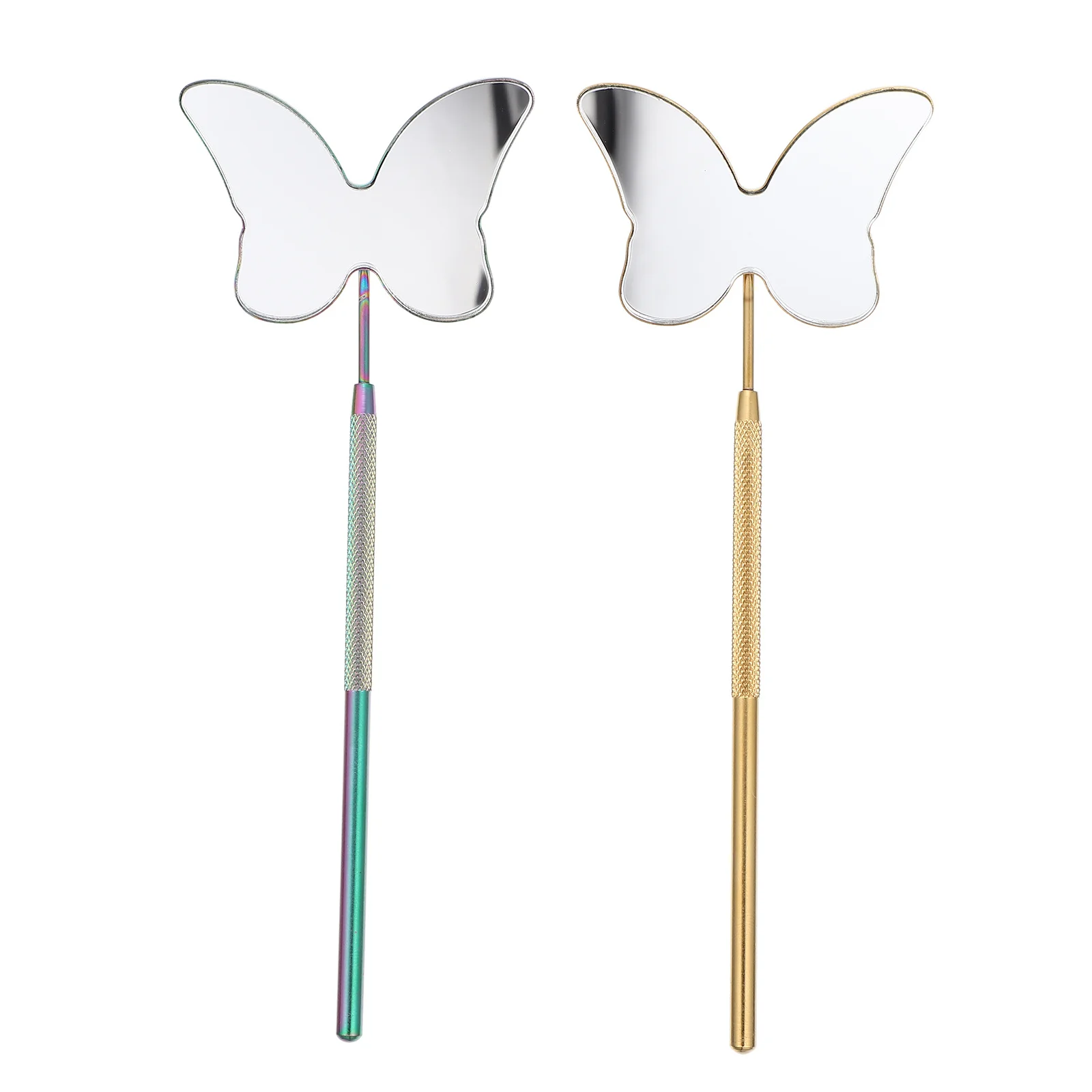 2Pcs Eyelash Check Mirror Stainless Steel Non Slip Lash Extension Mirror Butterfly Shape Removable Makeup Tool for Eyelash
2Pcs Eyelash Check Mirror Stainless Steel Non Slip Lash Extension Mirror Butterfly Shape Removable Makeup Tool for Eyelash