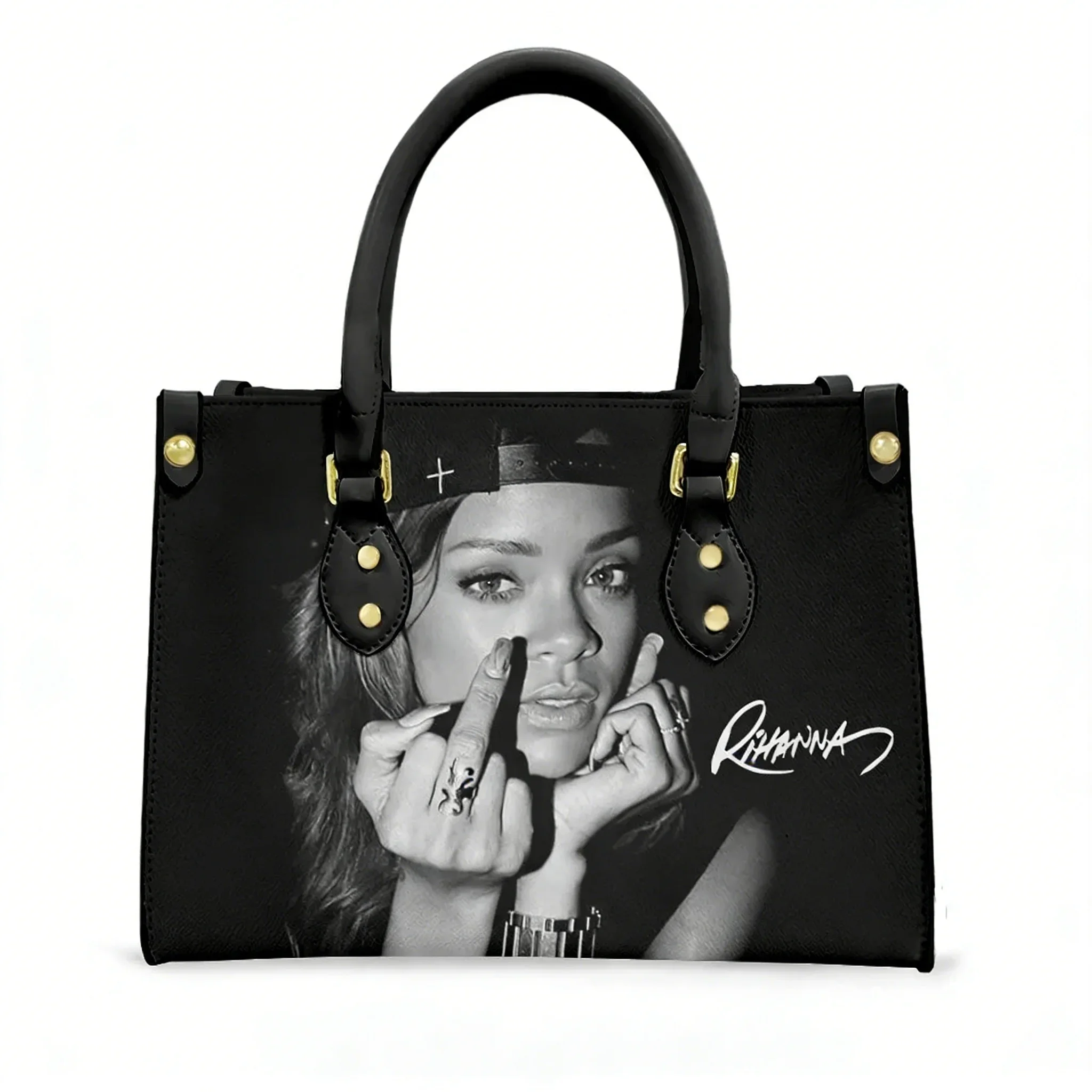 R-Rihanna Hip-hop Rapper Tote Bag Purse Womens Mens Personalized Text Image PU Leather Handbag Business Shopping Gift Bags
R-Rihanna Hip-hop Rapper Tote Bag Purse Womens Mens Personalized Text Image PU Leather Handbag Business Shopping Gift Bags