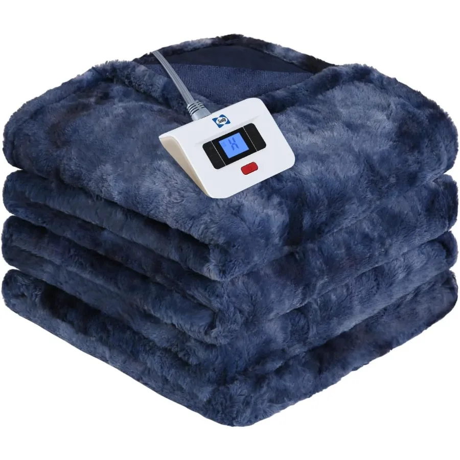 Electric Blanket Twin Size Faux Fur and Flannel Heated Blanket with 10 Heating Levels and 1-12 Hours Auto Off Fast Heating Blan
Electric Blanket Twin Size Faux Fur and Flannel Heated Blanket with 10 Heating Levels and 1-12 Hours Auto Off Fast Heating Blan