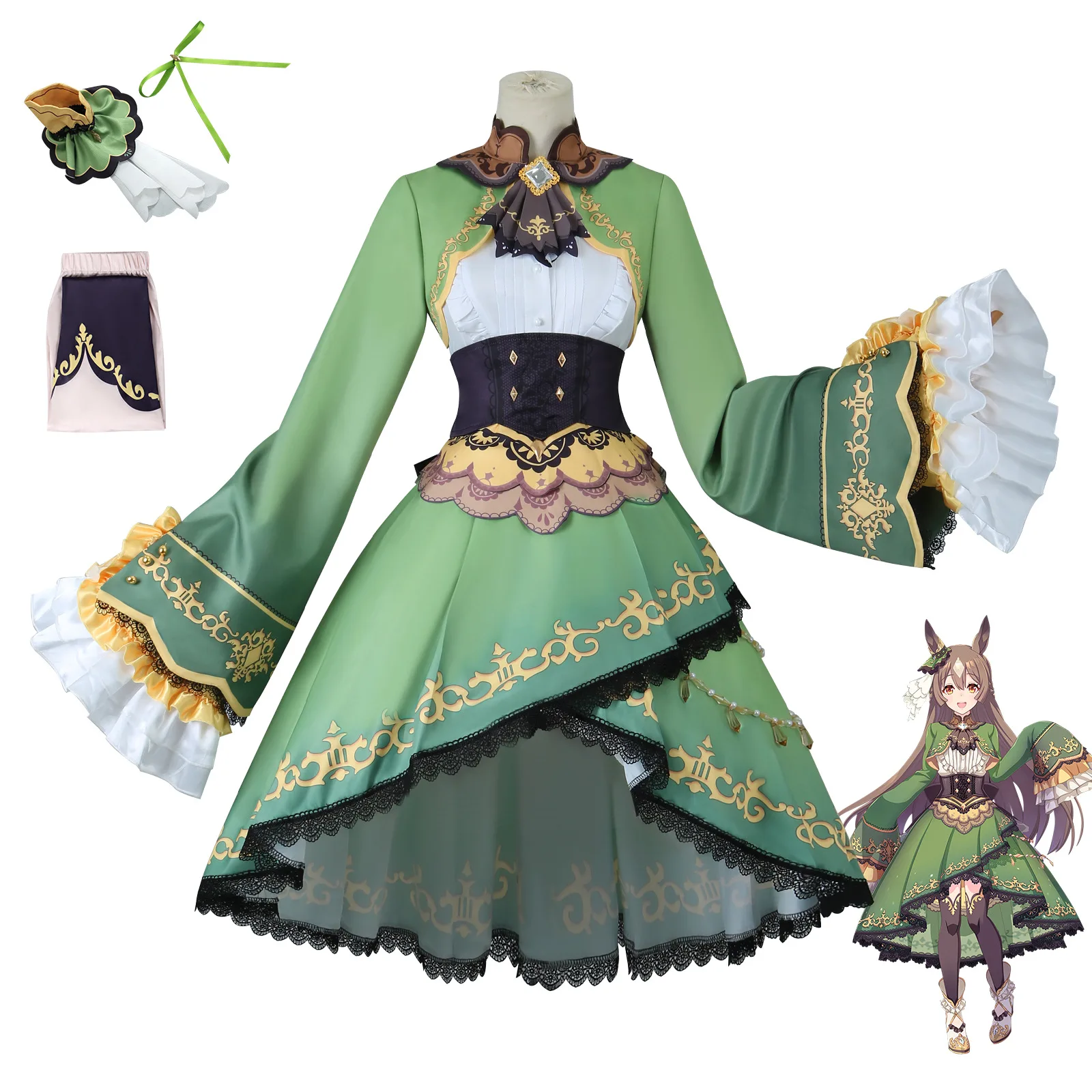 Northern Xuanju, A Character From The Anime "Uma Musume Pretty Derby", In A Costume Of Rikugan Diamond. Cosplay Costume
Northern Xuanju, A Character From The Anime "Uma Musume Pretty Derby", In A Costume Of Rikugan Diamond. Cosplay Costume