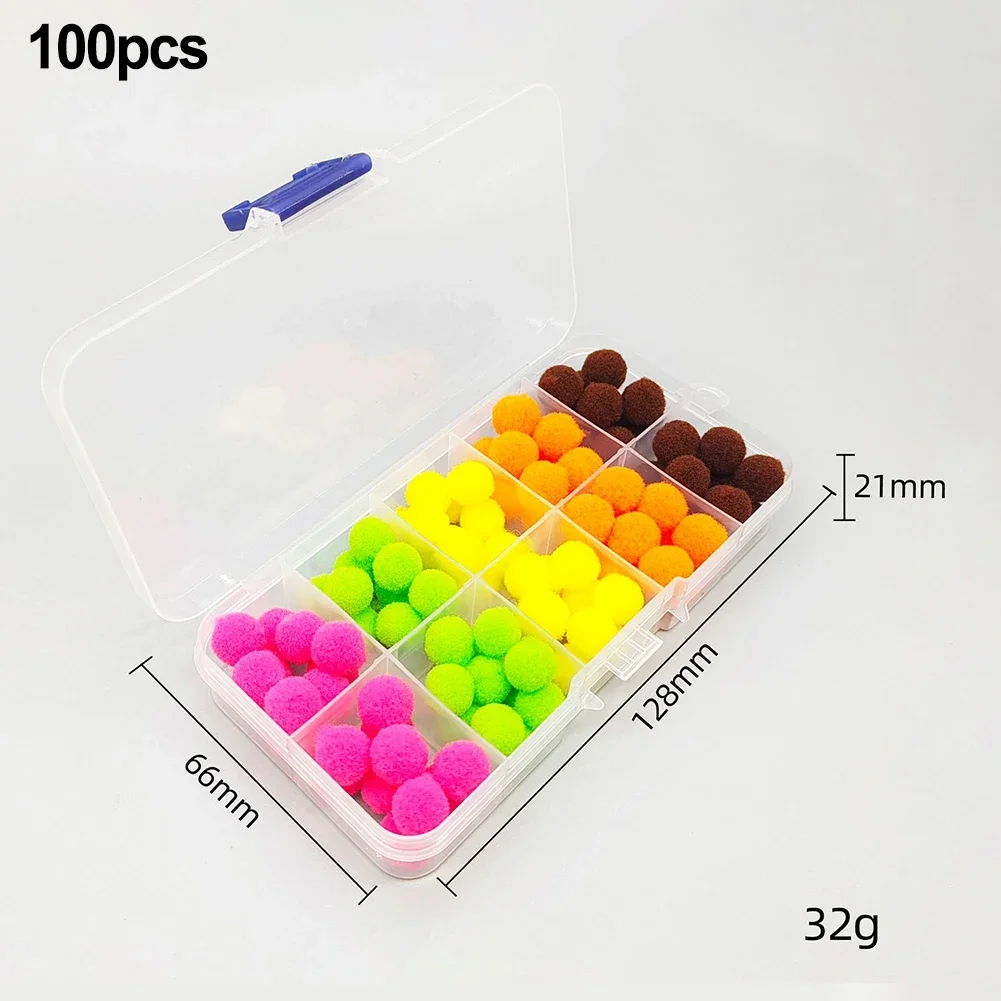 20/100pcs Bait Balls Floats Ball Flies Lure High Visibility Fly Fishing Waterproof Fiber Hook Bait Material Fishing Enthusiasts
20/100pcs Bait Balls Floats Ball Flies Lure High Visibility Fly Fishing Waterproof Fiber Hook Bait Material Fishing Enthusiasts